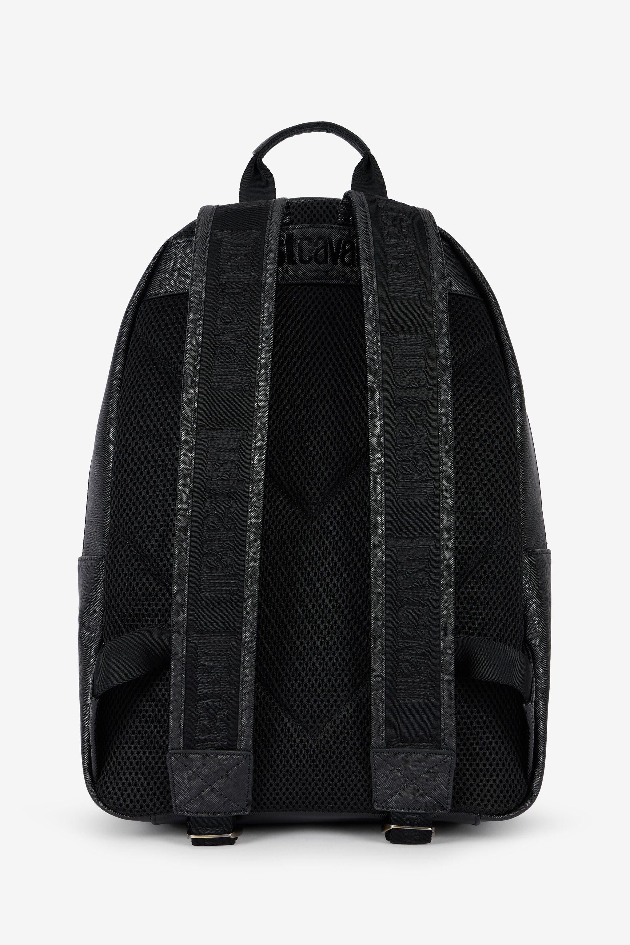 JC Black Just Cavalli Logo Backpack JC Black Just Cavalli Logo Backpack BLACK VFB015-VF547