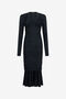 RC Robe Midi Noire Avec Fronces RC Robe Midi Noire Avec Fronces Noir VWT153-LL002
