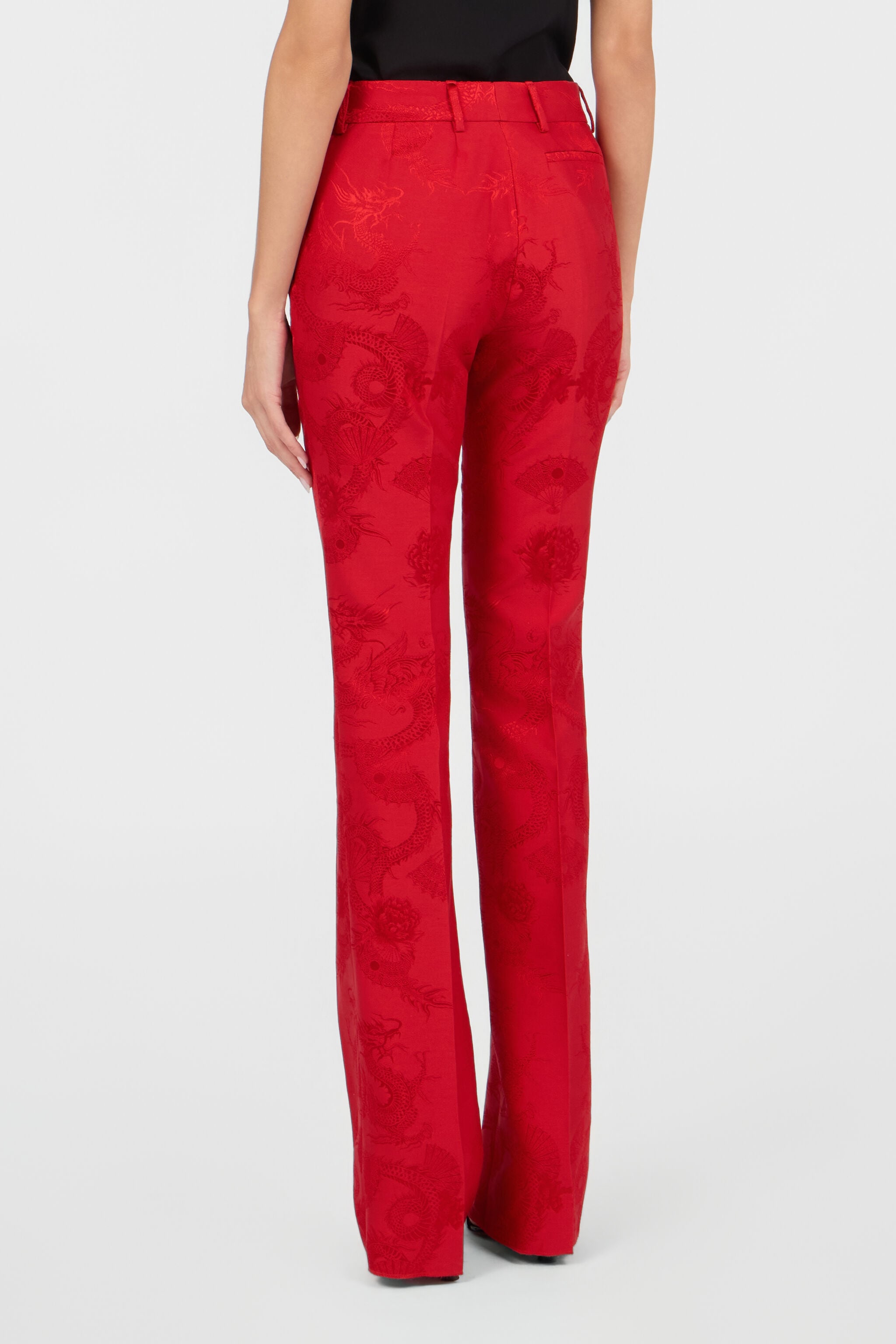 RC Pantalon Dunkelrot Mit Drachenmotiv RC Pantalon Dunkelrot Mit Drachenmotiv ROSSO SCURO 191664 VQT207-TJ033