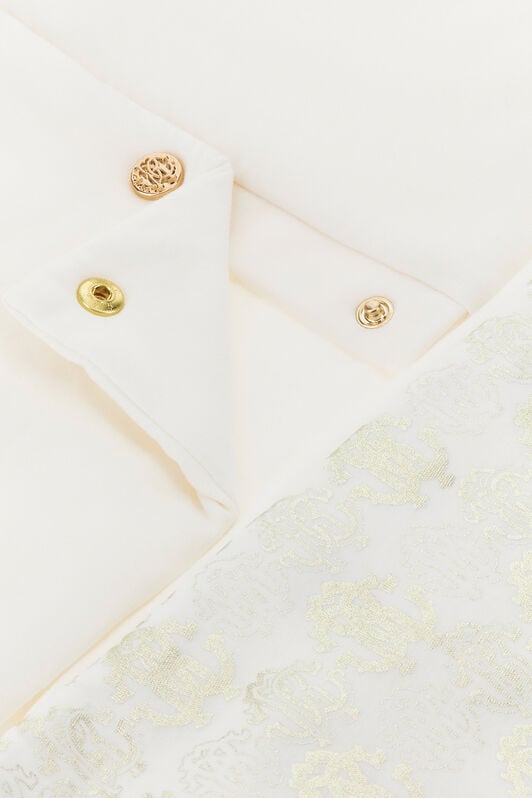 JU Nido para bebé de algodón con estampado de monograma RC Blanco TJT825-JD001