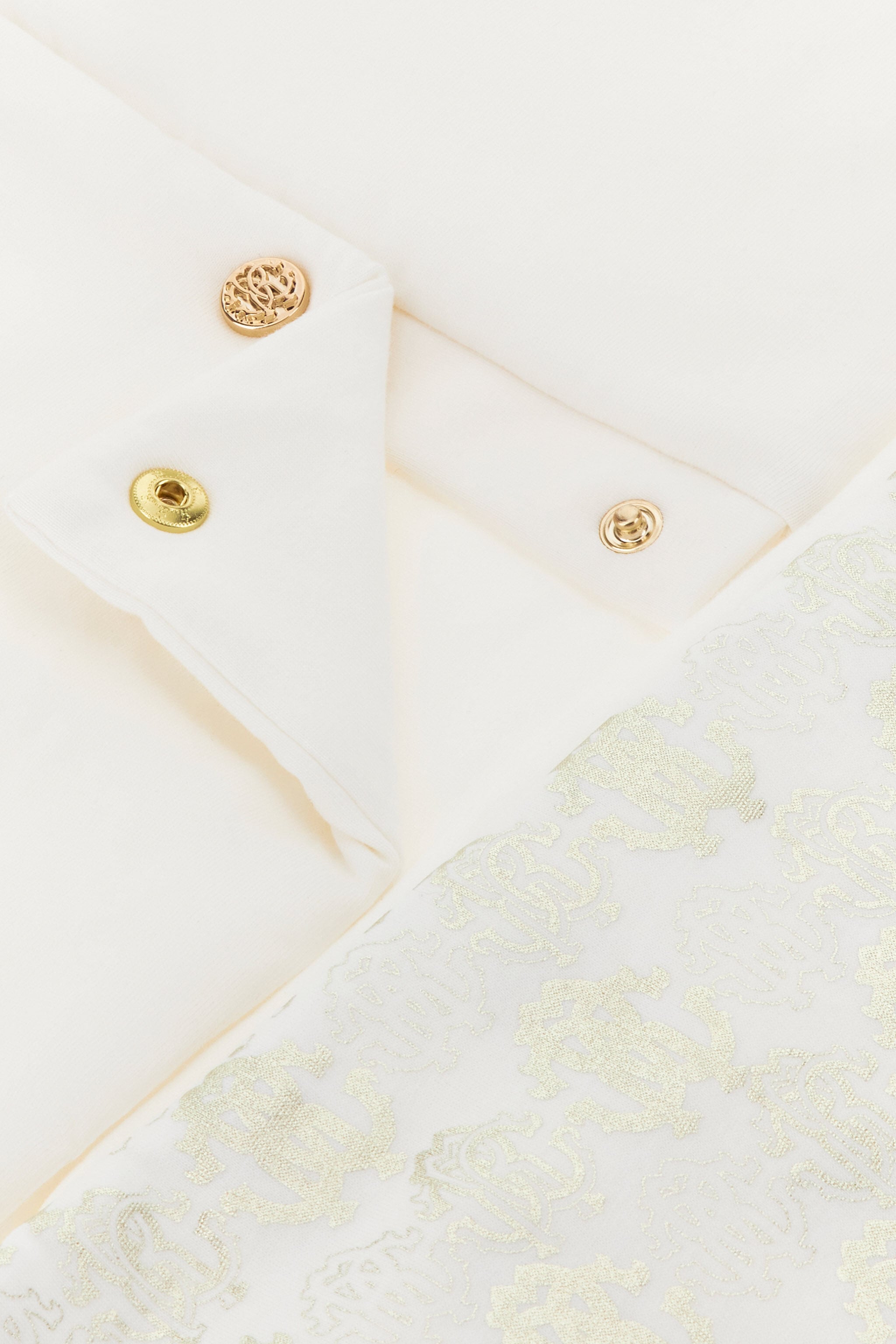 JU Nido para bebé de algodón con estampado de monograma RC Blanco TJT825-JD001
