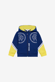 JU Blue Sweatshirt with Monogram RC BLUE/YELLOW TJT679-CF050