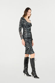 RC Dress With Tiger Skin And Zebra Motif Black/White UKT148-CPN50