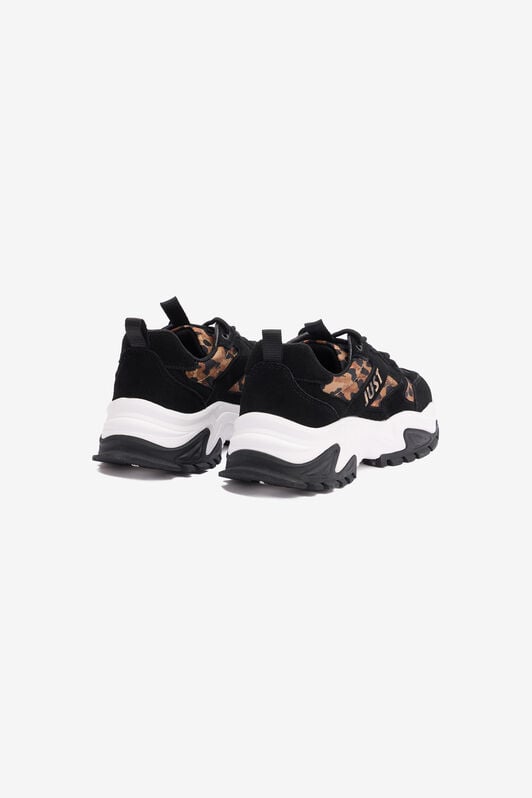 JC Sneakers mit Einsätzen Jaguar Skin JC Sneakers mit Einsätzen Jaguar Skin Schwarz TFS042-TF362