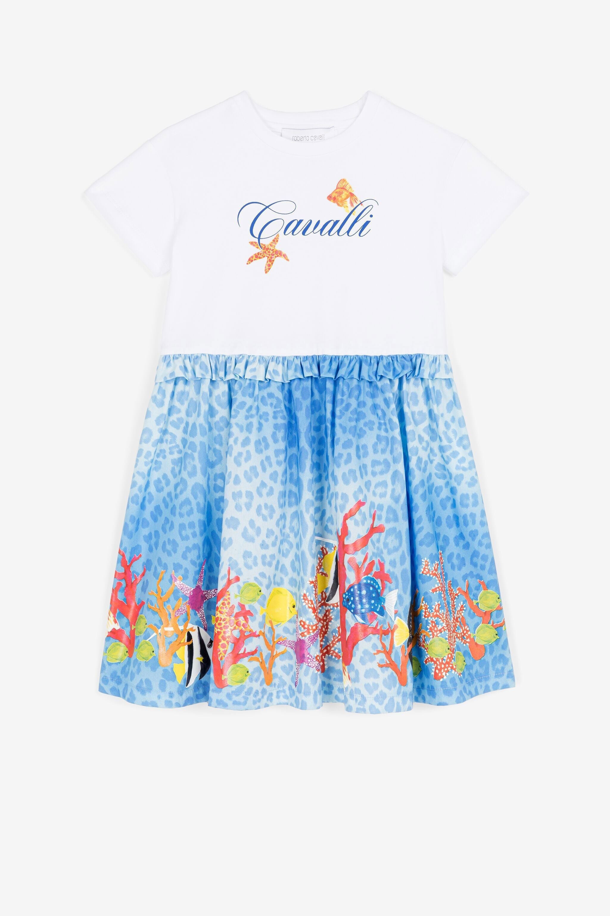 JU Abito modello T-shirt con stampa JU Abito modello T-shirt con stampa Azzurro QJT146-JV025