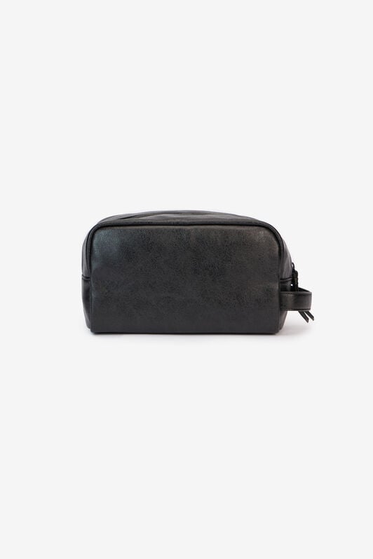 JC Hammered Effect Nécessaire With Logo BLACK VFB004-VF536