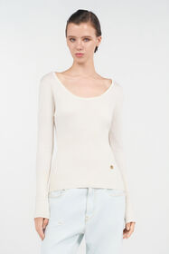 RC Cotton sweater Ivory UWM608-WH003