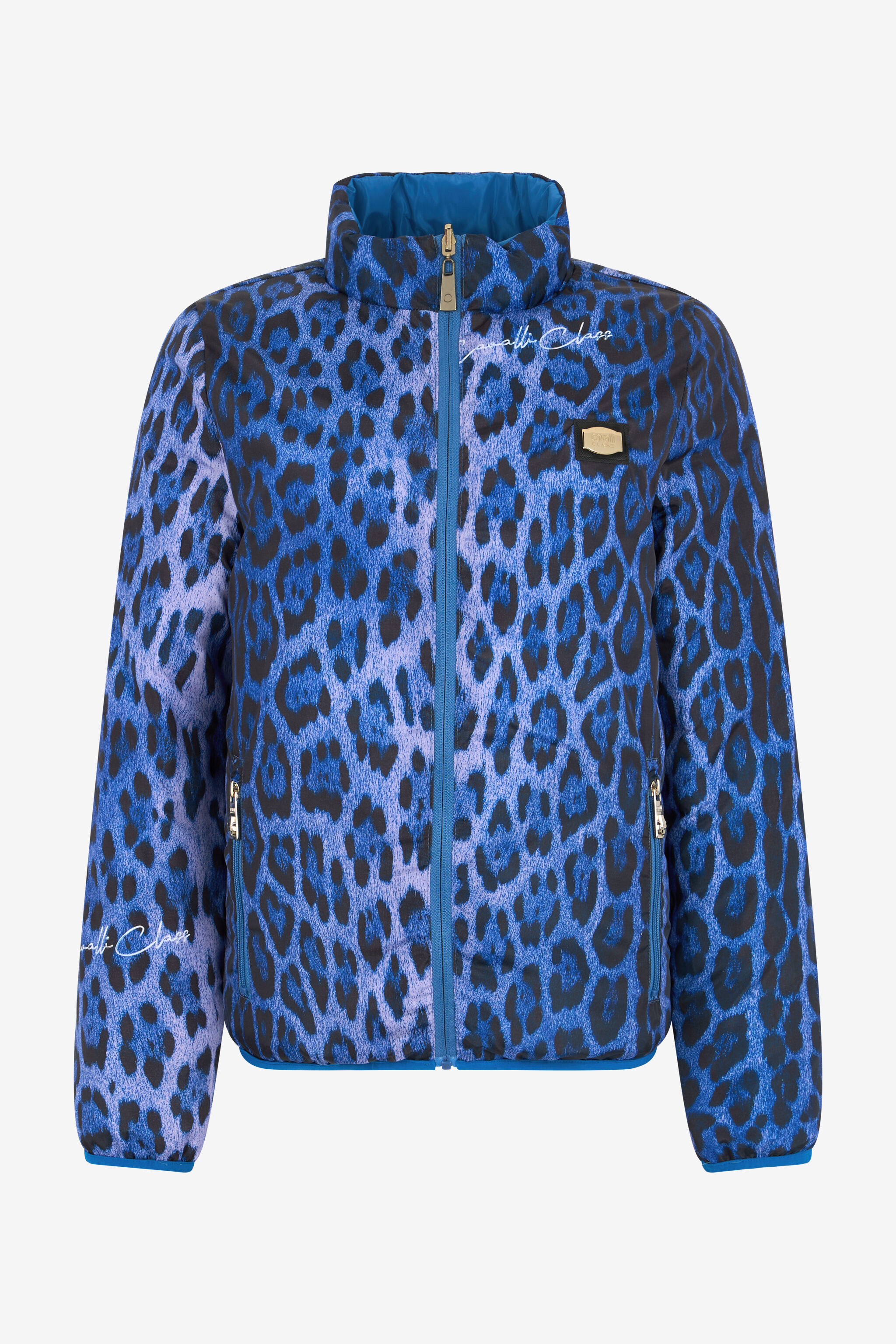 Bomber in Leopard Print in Leo Natural Blue/Blu for Women