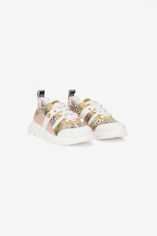 RC Sneakers Bianche e Leopardate Con Logo RC Sneakers Bianche e Leopardate Con Logo NUDE/JAGUAR QOS01G-PZO13