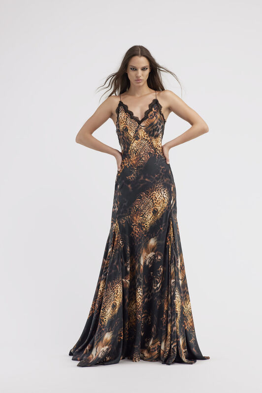 RC Jaguar Slip Dress Marrón oscuro RWT138-4QI14