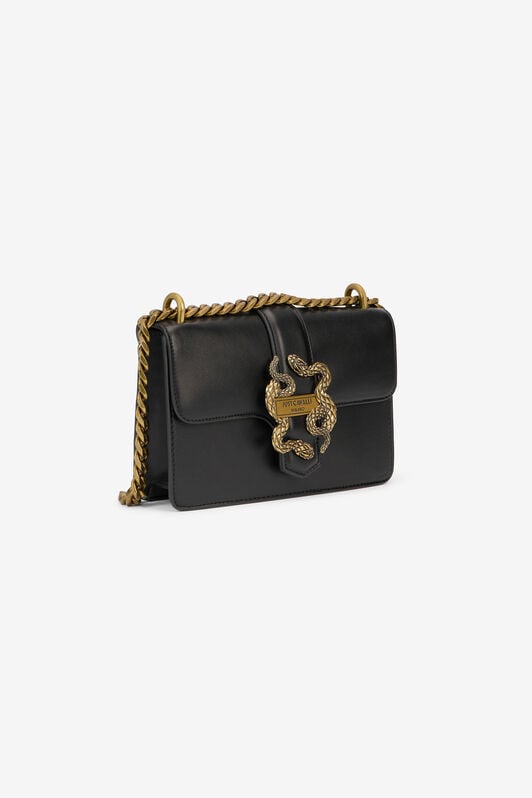 JC Black Bag with Chain Strap and Mirror Snake JC Black Bag with Chain Strap and Mirror Snake BLACK VFB033-VF803