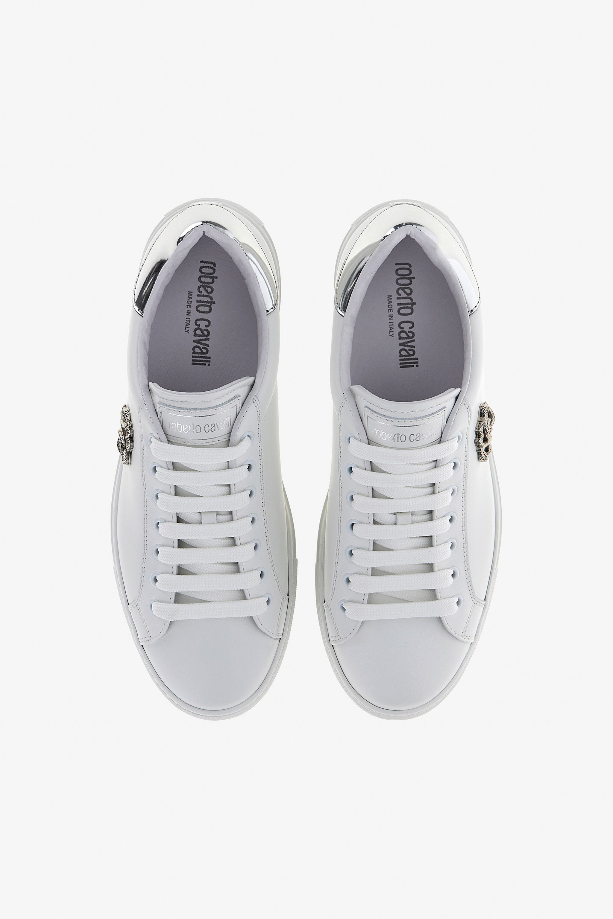 RC Sneakers with Monogram Mirror Snake White/Silver RRS009-PZB23