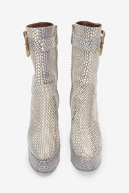 RC Elaphe Leather Platform Ankle Boots JEANS XQS003-UBA01
