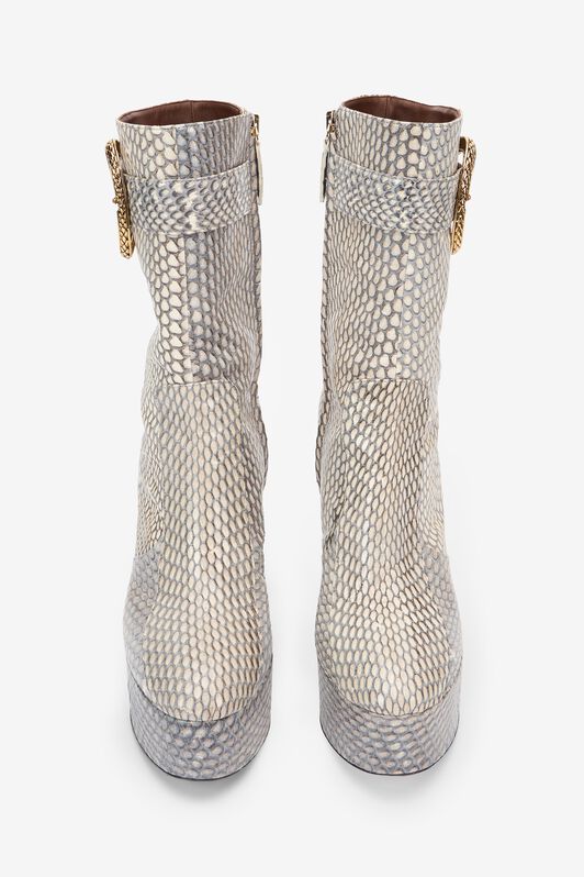 RC Elaphe Leather Platform Ankle Boots RC Elaphe Leather Platform Ankle Boots JEANS XQS003-UBA01