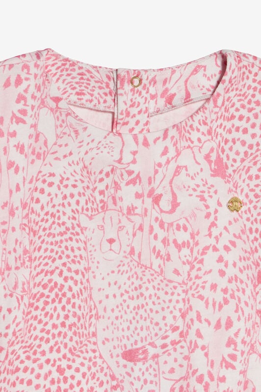 JU Vestido De Algodón Con Guepardos Y Cheetah Skin JU Vestido De Algodón Con Guepardos Y Cheetah Skin PINK UJT113-JFO37