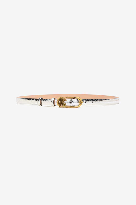RC Laminated Leather Belt with Snake Print RC Laminated Leather Belt with Snake Print Silver SKC005-PZ579
