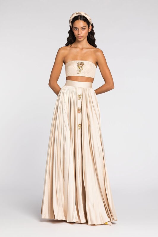 RC Pleated maxi skirt RC Pleated maxi skirt Ivory QWT309-RD034