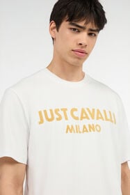JC T-Shirt Mit Geflocktem Logo WHITE UFT058-UF078
