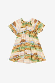 JU Safari-Print Dress Light brown UJT10E-7MO40