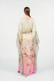 RC Caftano in Seta Miami Flowers GREEN/FUCHSIA WQW017-HNR32