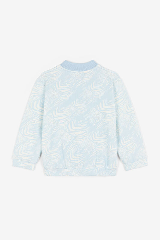 JU Animalier Patchwork-Print Bomber Jacket JU Animalier Patchwork-Print Bomber Jacket Light blue OJT90D-FOC76