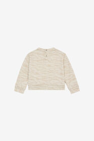 JU Sweat-Shirt À Imprimé Tiger Skin Et Monogramme RC Ivoire UJT665-5OO44