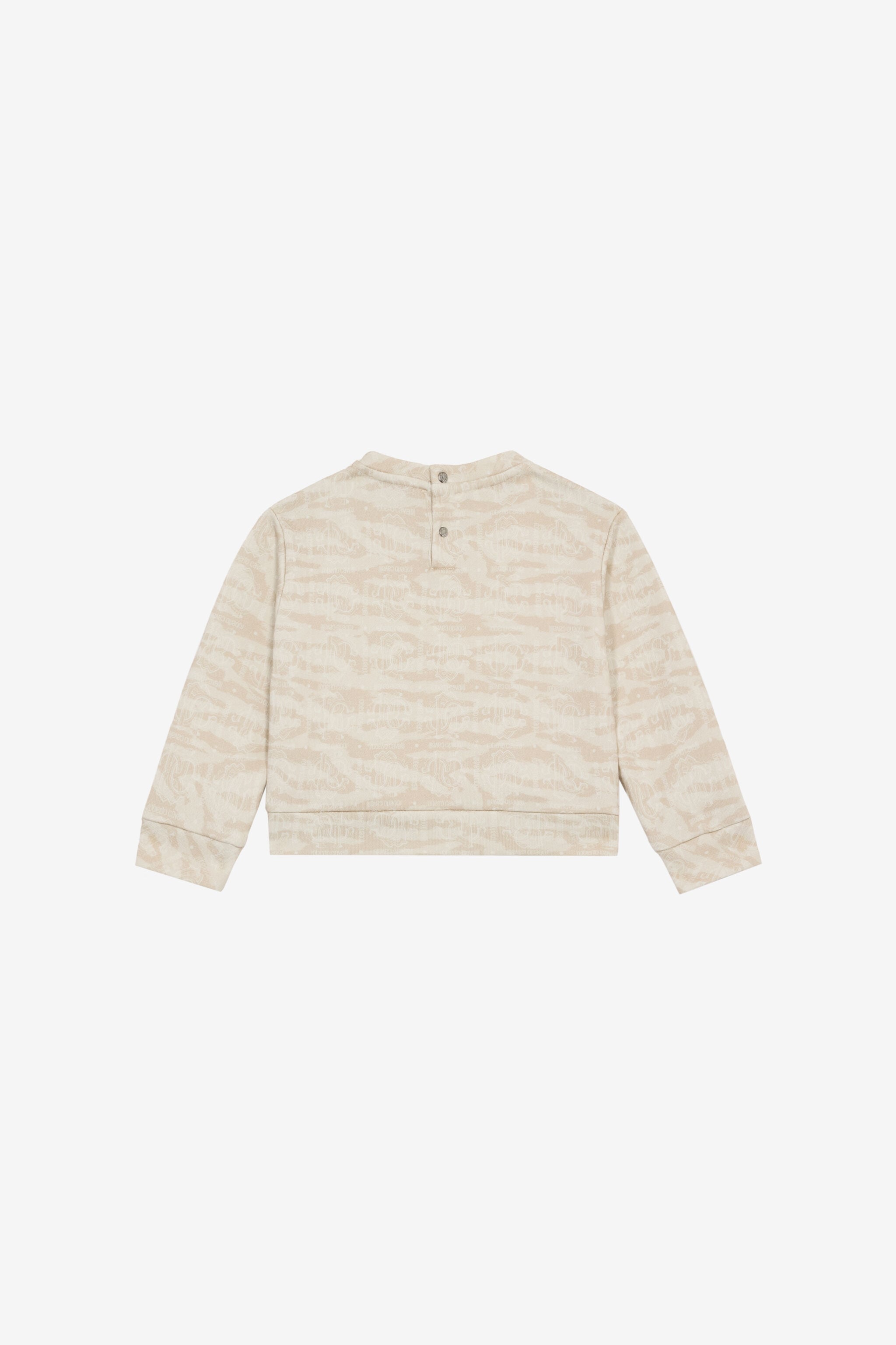 JU Sweatshirt With RC Monogram And Tiger Skin Print JU Sweatshirt With RC Monogram And Tiger Skin Print Ivory UJT665-5OO44
