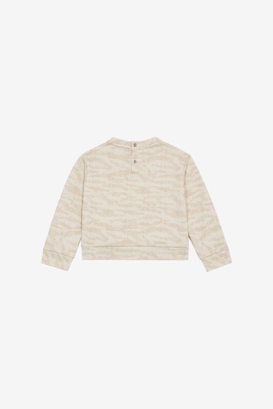 JU Sweatshirt With RC Monogram And Tiger Skin Print JU Sweatshirt With RC Monogram And Tiger Skin Print Ivory UJT665-5OO44