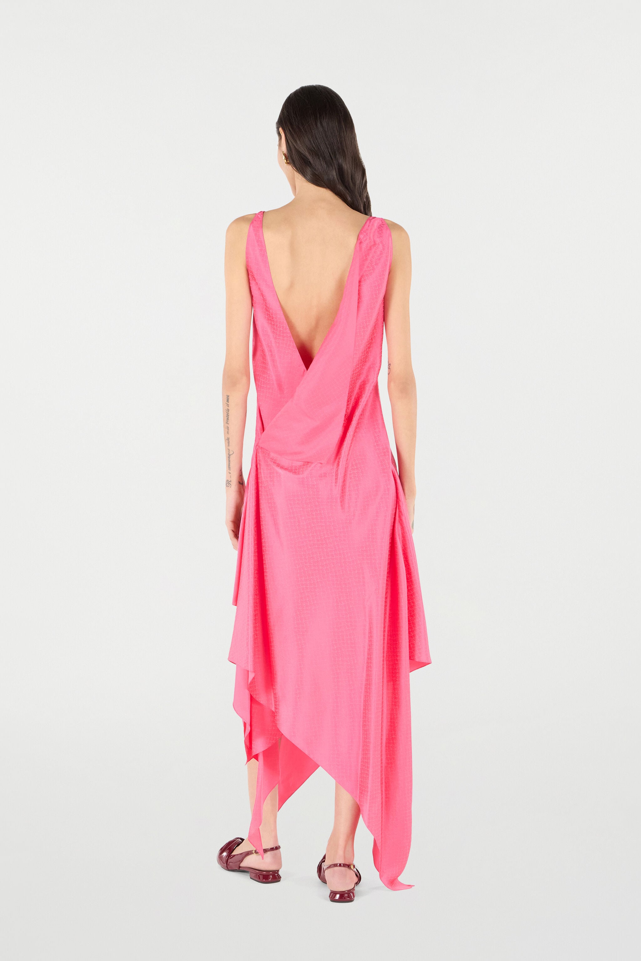 RC Dress With Asymmetric Skirt RC Dress With Asymmetric Skirt Pink UKT116-SZN57
