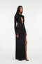JC Long black dress with cut-out and slit JC Long black dress with cut-out and slit BLACK VFT283-VF433