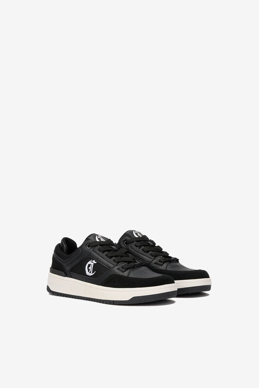 JC Black Leather Sneakers BLACK VFS066-VF524