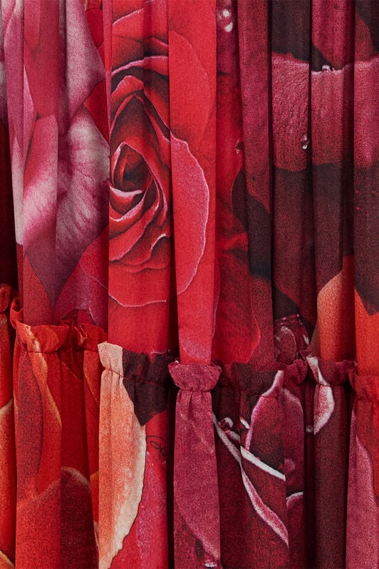 RC Extra-Long Skirt With Garden Rose Print RC Extra-Long Skirt With Garden Rose Print Red UKT309-KWN48