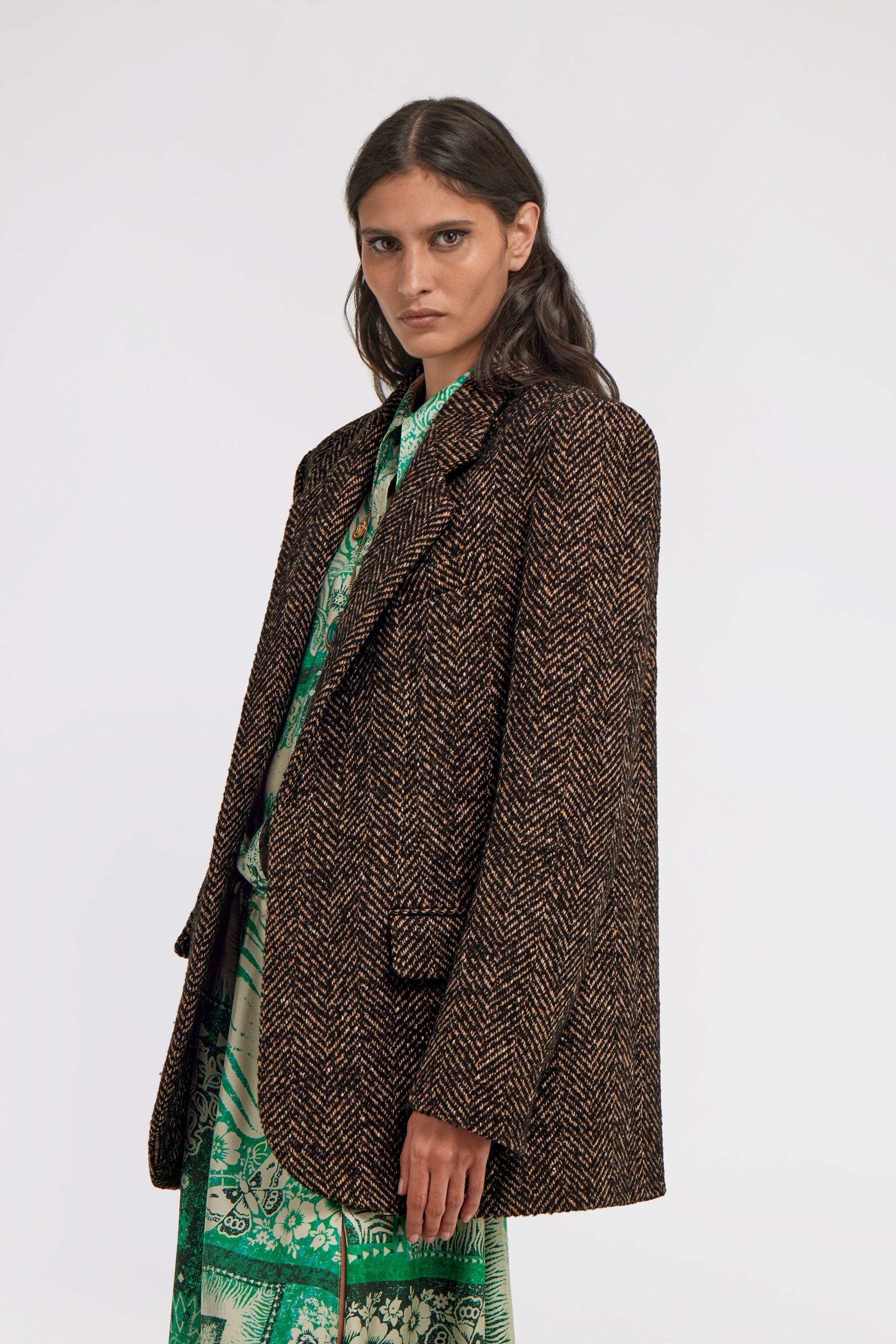 RC Tweed-Blazer Dunkelbraun TKT402-WP053