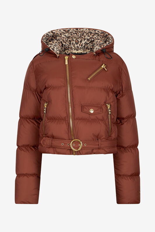 JC Brown Puffer Coat With Belt JC Brown Puffer Coat With Belt BRUNETTE VFT311-VF461