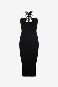 JC Rib-Knit Midi Dress Black UFT165-UF231