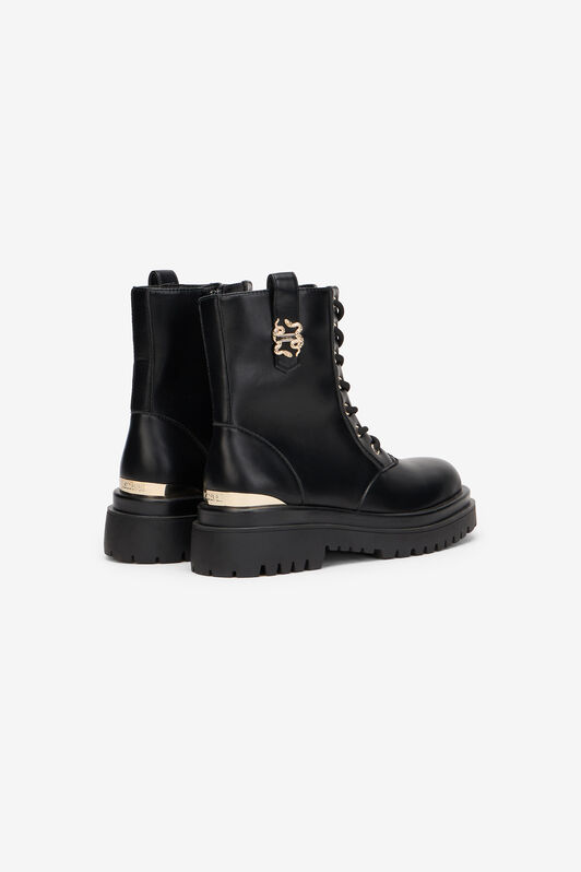 JC Bottines de combat avec détail doré JC Bottines de combat avec détail doré BLACK XFS036-XF432