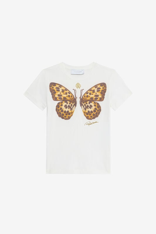 JU T-shirt con stampa farfalla JU T-shirt con stampa farfalla MILKY WHITE VJT62E-JD001