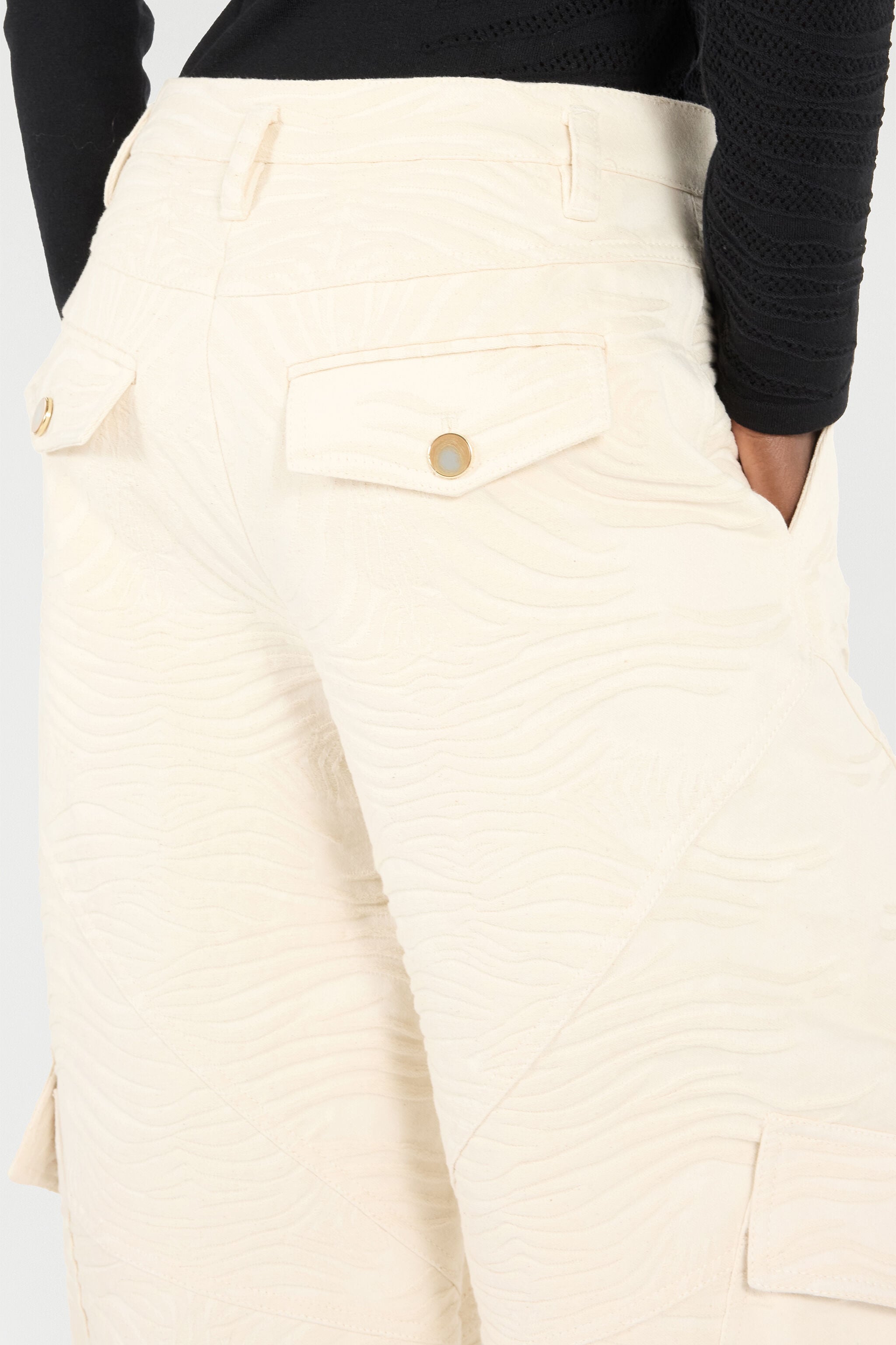 RC Pantalon Avec Motif Zèbre RC Pantalon Avec Motif Zèbre Ivoire UKT211-DJ081