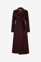 RC Burgundy Belted Coat With Leopard Print Lining RC Burgundy Belted Coat With Leopard Print Lining BURGUNDY TOT50B-GA001