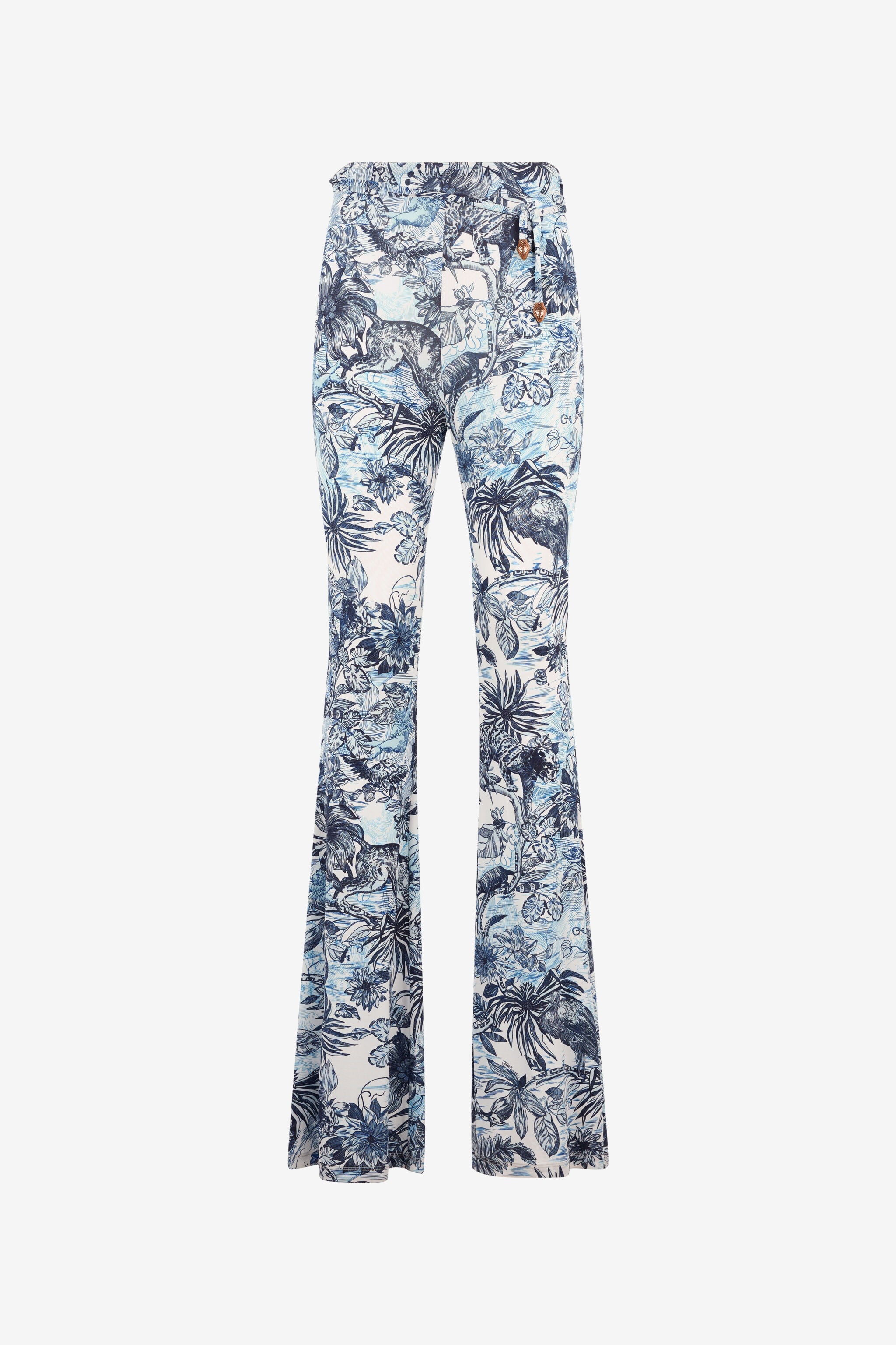 JC Pantalones Acampanados Con Estampado Integral JC Pantalones Acampanados Con Estampado Integral Azul claro UFT086-UF125