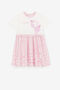 JU Robe volantée à imprimé animalier JU Robe volantée à imprimé animalier Rose PJT134-JFE25