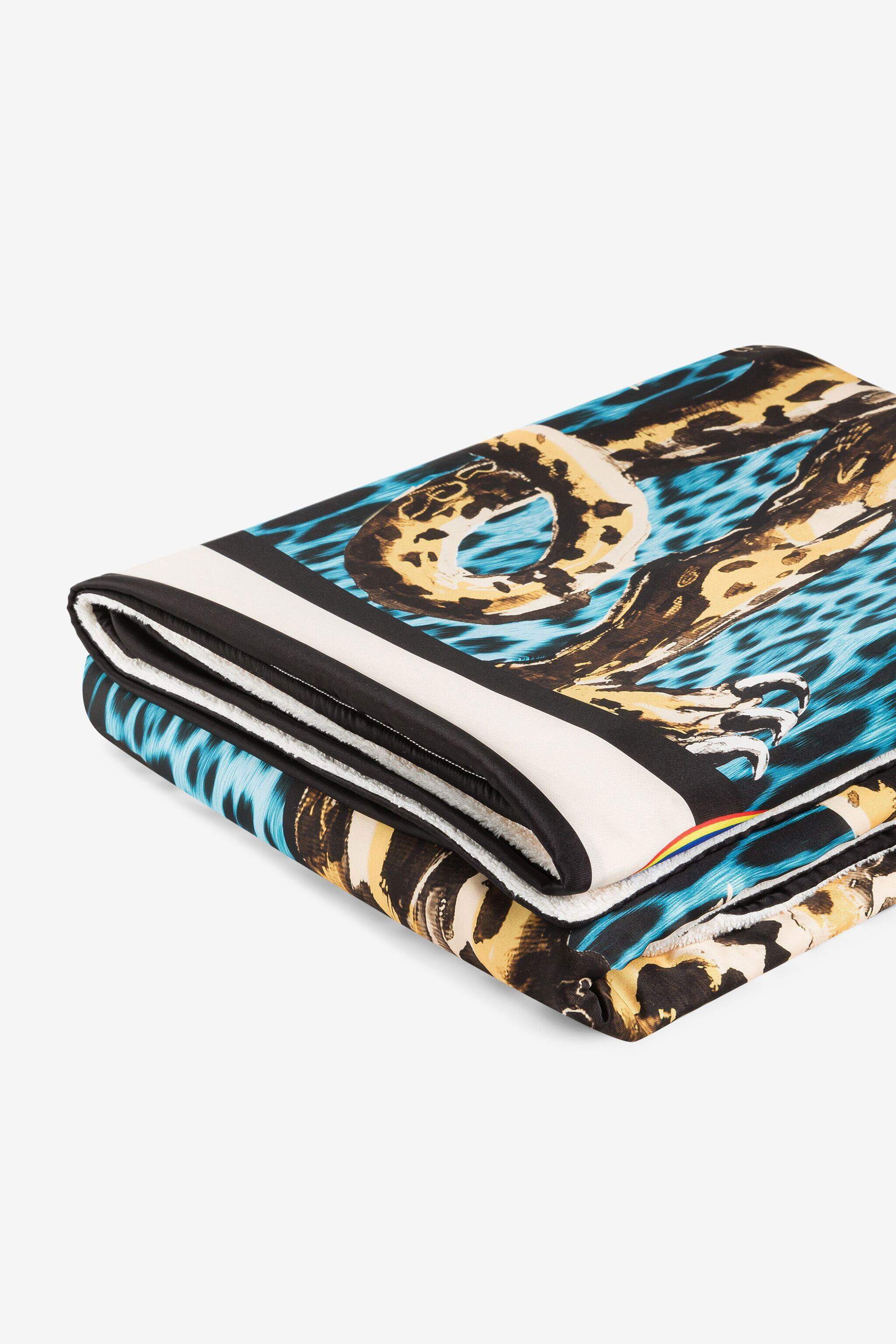 RC Leopard-print beach towel RC Leopard-print beach towel BLU QRH00U-7NF53