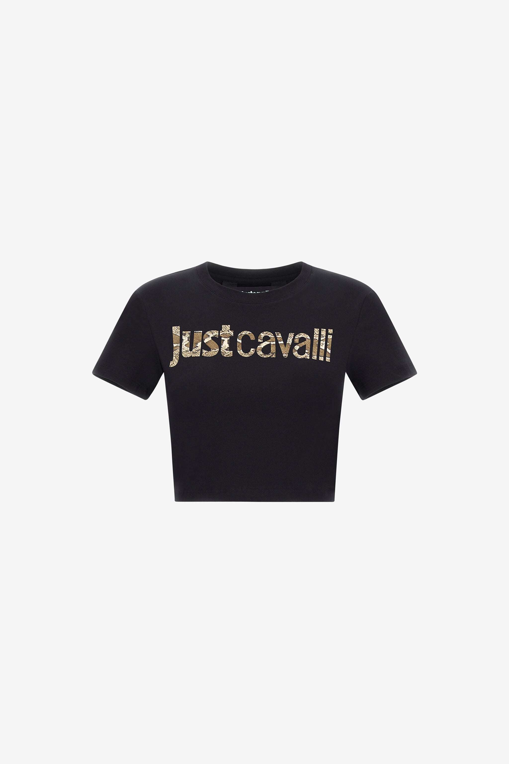 JC Just Cavalli Logo T-Shirt JC Just Cavalli Logo T-Shirt Schwarz RKT861-RK367