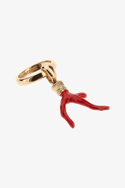 RC Bague Avec Charm Corail RC Bague Avec Charm Corail Rouge SWG023-AM021