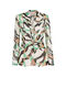 RC Abstract Zebra-Print Silk Blazer White IWT401-GFR38