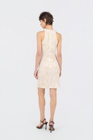 RC Ornamental White Print Dress WHITE WQT153-6CR36