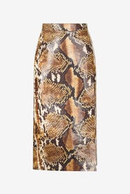 RC Python Print Skirt RC Python Print Skirt Brown UWP300-PN053