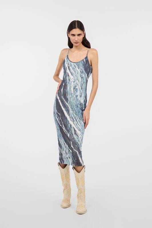 RC Rubane-Print Midi Dress RC Rubane-Print Midi Dress Dark blue UKT11B-6HN22