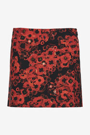 RC Miniskirt with Flower print Red NOT30C-DQM80