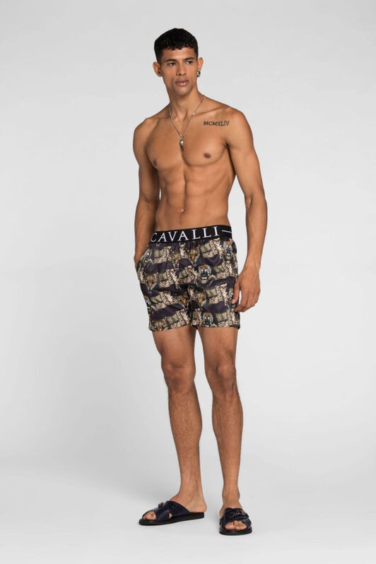 RC Felix-print logo swim shorts BLACK ONH00C-TC027